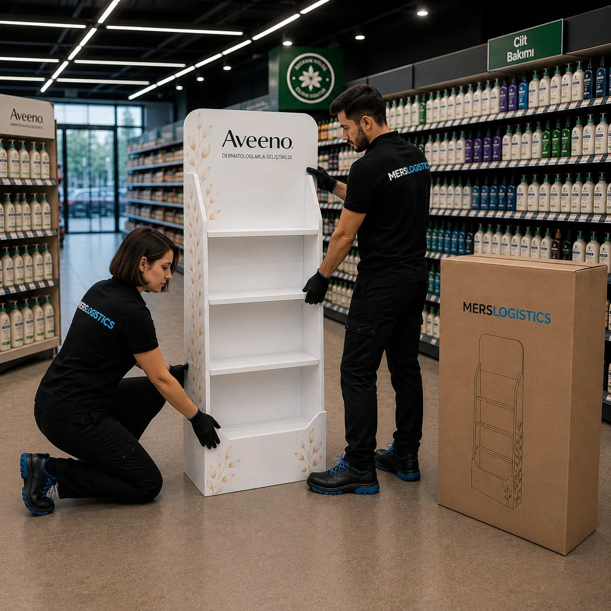 P.O.P lojistiği — stand kurulum